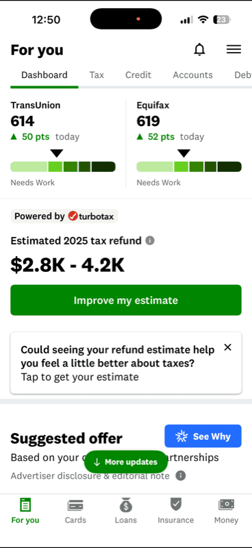 TransUnion 614 (+50 pts) & Equifax 619 (+52 pts) - Real Client Results
